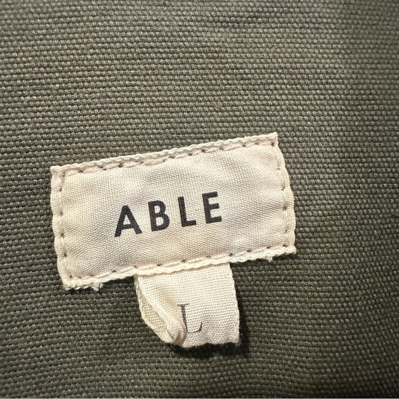 Able Women's Utility Green Shirt Jacket - Picture 5 of 6